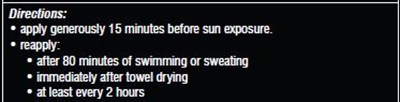 Directions: Apply Generously 15 Minutes Before Sun Exposure. Reapply: After 80 Minutes Of Swimming Or Sweating. Immediately After Towel Drying. At Least Every 2 Hours. (Dmk Md Satinscreen Indications And Usage)